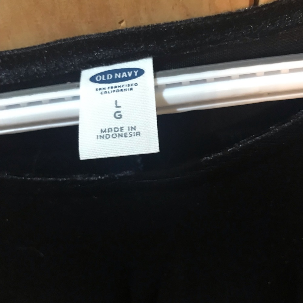 Old navy velour  long sleeve a line dress LARGE